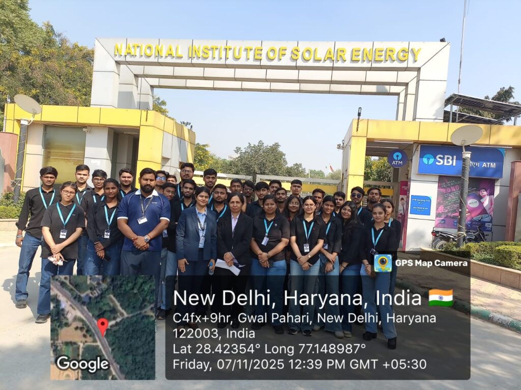 Industrial Visit to National Institute of Solar Energy (NISE), Gurugram